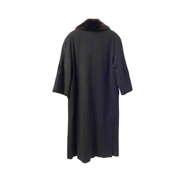VINTAGE - LONG DOUBLE BREASTED WOOL COAT - Picture 2 of 8